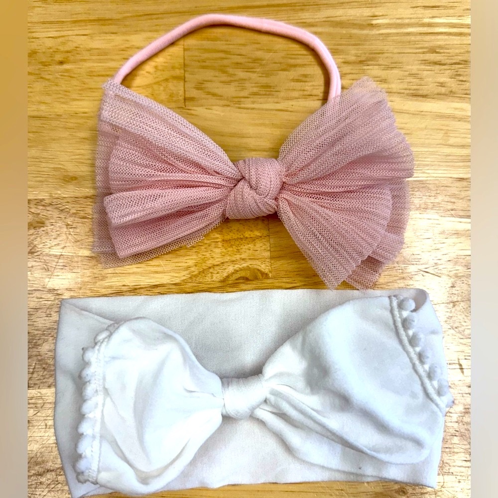 Baby Bling Headband Hair Bow Set of 2